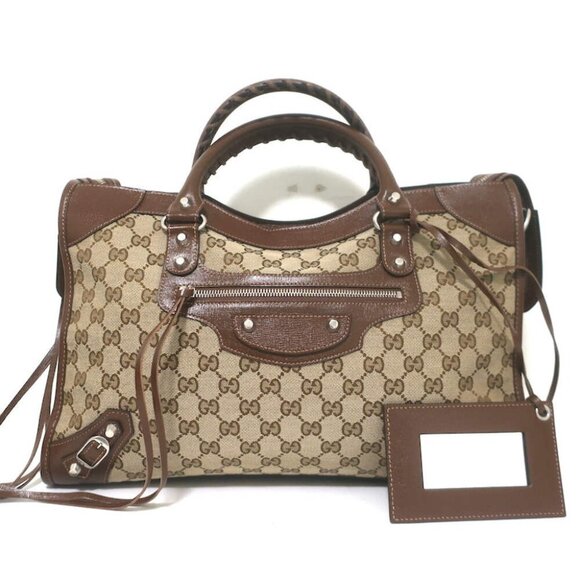 Gucci x Balenciaga The Hacker Project Neo Classic City Bag GG Canvas & Leather - Picture 4 of 15